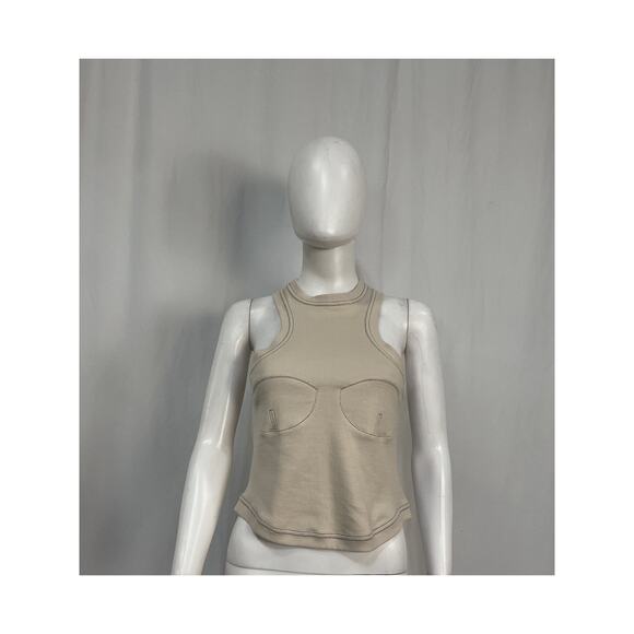 Orseund Iris Exclusive Beige Cotton Racerback Sport Tank Top Size XL NWT - Picture 2 of 4